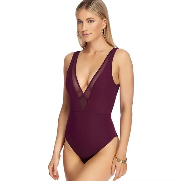 JETS Swimwear Australia Conspire Plunge One Piece Swim - Picture 1 of 8
